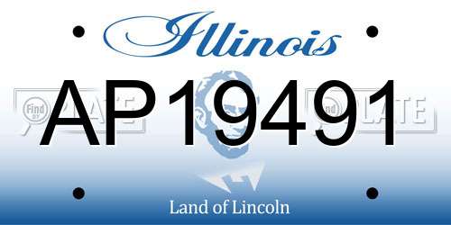 AP19491 Illinois License Plate