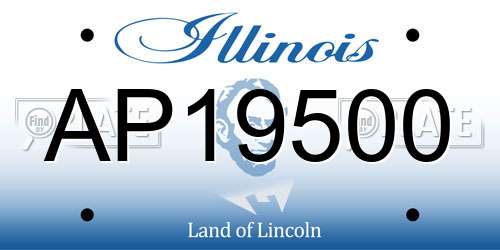 AP19500 Illinois License Plate