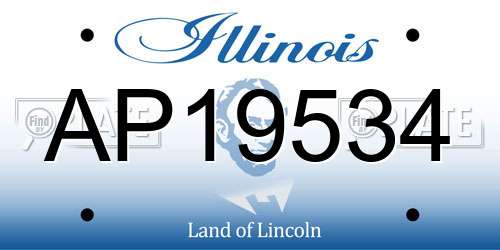 AP19534 Illinois License Plate