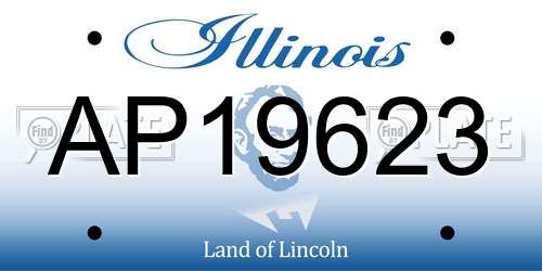 AP19623 Illinois License Plate