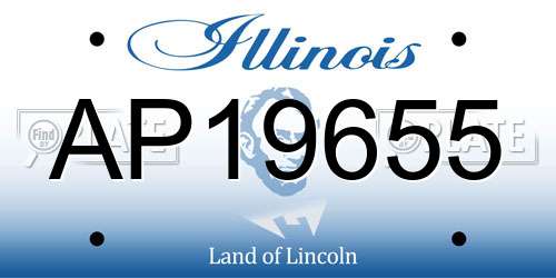 AP19655 Illinois License Plate