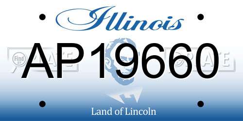 AP19660 Illinois License Plate
