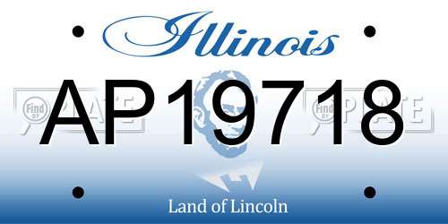AP19718 Illinois License Plate
