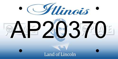 AP20370 Illinois License Plate
