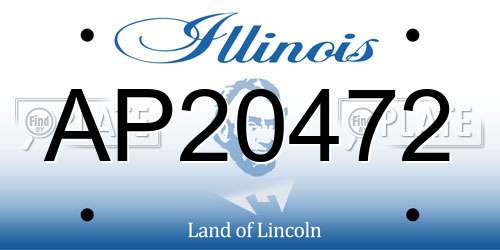 AP20472 Illinois License Plate