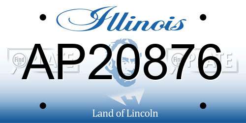 AP20876 Illinois License Plate