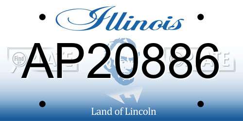 AP20886 Illinois License Plate