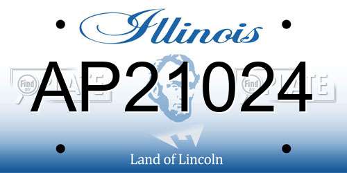 AP21024 Illinois License Plate