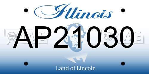 AP21030 Illinois License Plate