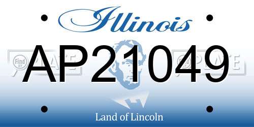 AP21049 Illinois License Plate