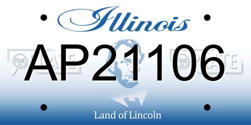 AP21106 Illinois License Plate