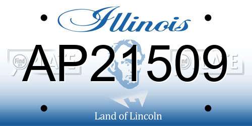 AP21509 Illinois License Plate