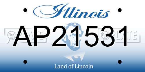 AP21531 Illinois License Plate