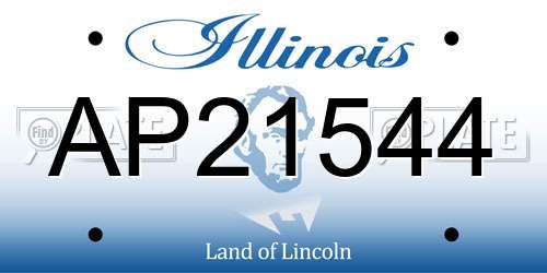 AP21544 Illinois License Plate