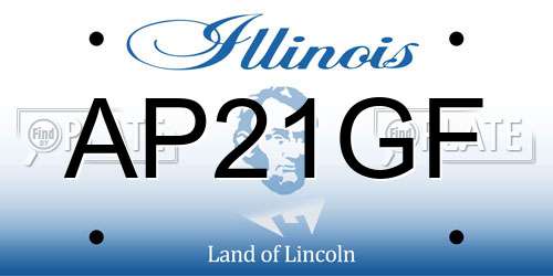 AP21GF Illinois License Plate