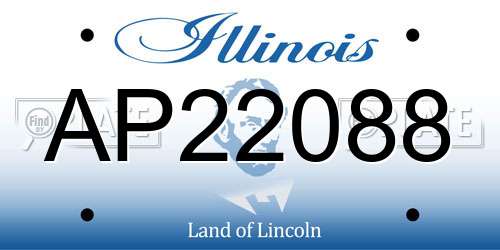 AP22088 Illinois License Plate