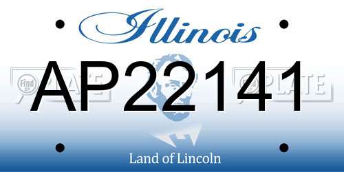 AP22141 Illinois License Plate