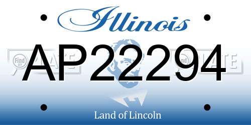 AP22294 Illinois License Plate