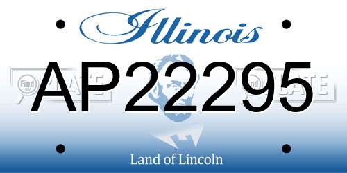 AP22295 Illinois License Plate