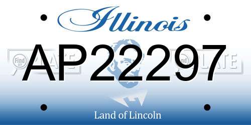 AP22297 Illinois License Plate