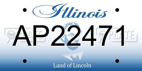 AP22471 Illinois License Plate