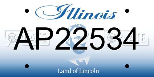 AP22534 Illinois License Plate