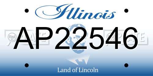 AP22546 Illinois License Plate