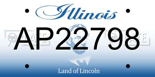 AP22798 Illinois License Plate