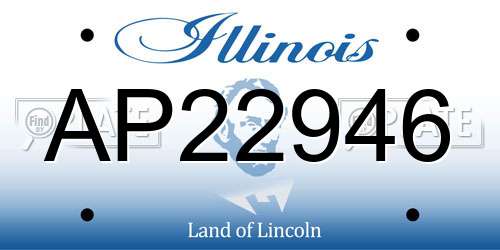 AP22946 Illinois License Plate