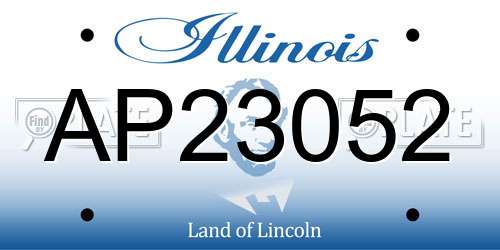 AP23052 Illinois License Plate