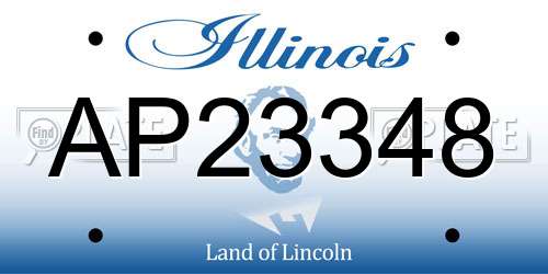 AP23348 Illinois License Plate