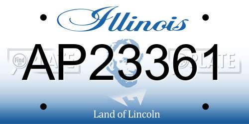AP23361 Illinois License Plate