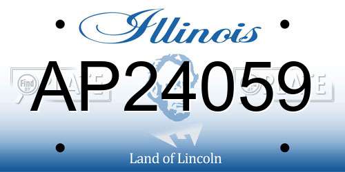 AP24059 Illinois License Plate