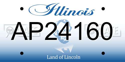 AP24160 Illinois License Plate