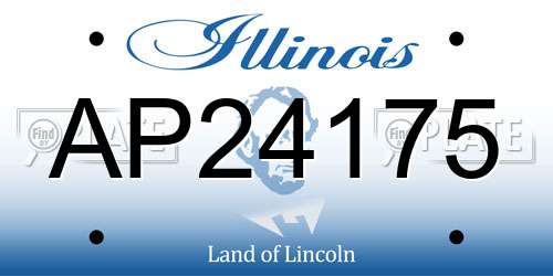AP24175 Illinois License Plate