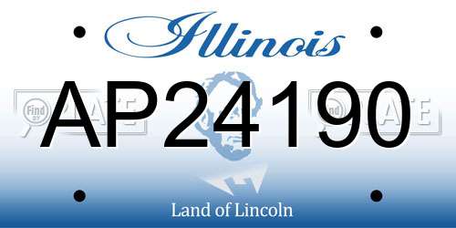 AP24190 Illinois License Plate