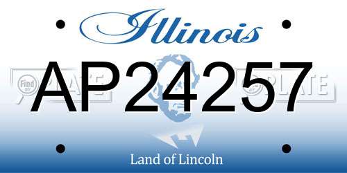 AP24257 Illinois License Plate