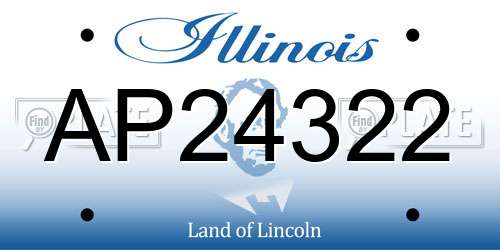 AP24322 Illinois License Plate