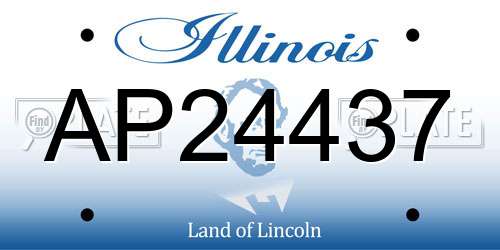 AP24437 Illinois License Plate
