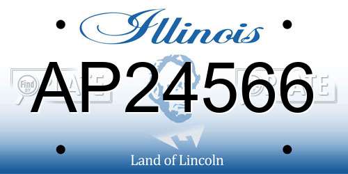 AP24566 Illinois License Plate