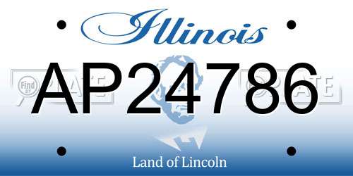AP24786 Illinois License Plate