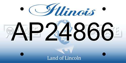 AP24866 Illinois License Plate