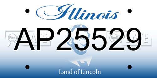 AP25529 Illinois License Plate