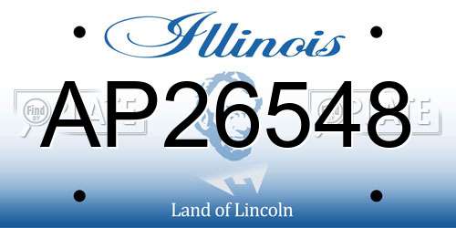 AP26548 Illinois License Plate
