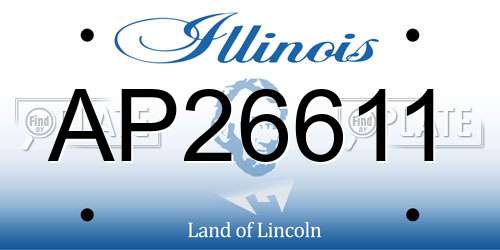 AP26611 Illinois License Plate