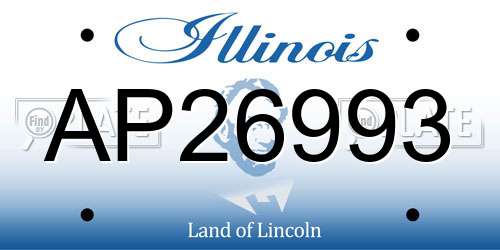 AP26993 Illinois License Plate