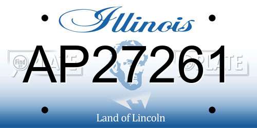 AP27261 Illinois License Plate