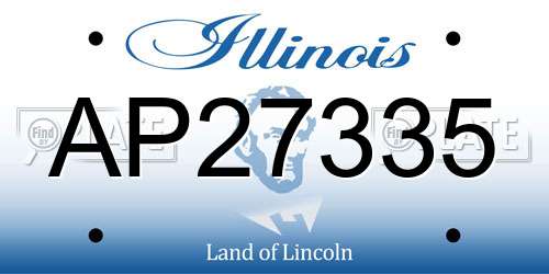 AP27335 Illinois License Plate