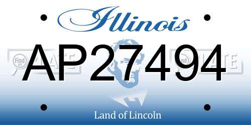 AP27494 Illinois License Plate