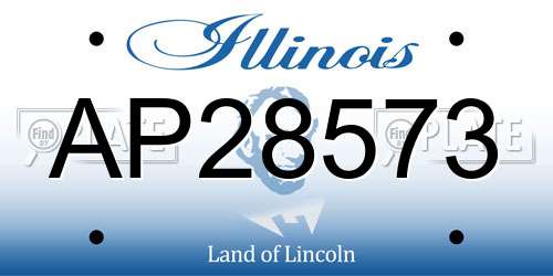 AP28573 Illinois License Plate